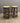 89835 Rustic Wooden Bar Stools with Woven Seats - Set of 2