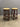 89835 Rustic Wooden Bar Stools with Woven Seats - Set of 2