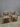 13754 Rustic Upholstered Wooden Armchairs