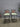 41548 Set of Two Vintage Metal and Wood Bar Stools with Cushioned Seats