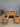 18631 Vintage Glass-Top Wooden Coffee and End Table Set