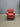 93589 Vintage Red Armchair with Nailhead Trim