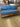 13566 Vintage Blue Upholstered Wood Frame Sofa