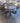 22988 Vintage Round Dining Table Set with Iron Chairs