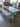 43643 Rustic Farmhouse Dining Table with Upholstered Bench