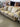 62781 Beige Suede Three-Seater Sofa with Nailhead Trim