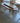 90455 Extendable Oval Dining Table with White Legs