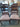57358 Set of Four Vintage Ladder Back Dining Chairs