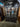 77826 Vintage Black China Cabinet with Glass Doors