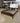 71107 Modern Wood and Upholstered Bed Frame with Decorative Headboard