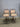 48593 Vintage Metal Swivel Bar Stools with Armrests