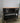 01939 Two-Tier Black Wine Cabinet with Glass Doors