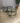 86436 Modern Black Metal and Glass Nesting Table Set