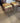 48864 Chevron Patterned Metal Frame Stools