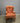 58574 Vintage Wingback Armchair with Orange Upholstery