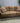 31090 Brown Fabric Sofa with Patterned Cushions