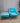 31389 Mid-Century Modern Turquoise Armchair and Ottoman Set