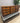 69642 Vintage Wooden Dresser with Brass Hardware