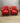 87147 Vintage Red Upholstered Club Chairs