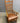08541 Vintage Wooden Rocking Chair with Brown Upholstery