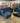 03539 Blue Suede Sectional Sofa with Chaise