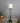 01945 Modern Black Floor Lamp with White Shade