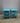 81793 Teal Wooden End Tables with Shelves