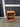 84797 Oak Finish Wooden Side Table with Shelf