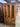 97301 Vintage Oak Display Cabinet with Glass Doors