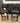 95620 Set of Two Dark Brown Leather Bar Stools