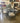 28721 Metal Patio Dining Set with Glass Top and Cushioned Chairs