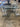 38992 Glass and Metal Office Desk with Shelves