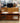 76636 Cherry Wood TV Stand with Glass Doors