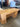 47557 Vintage Oak Wood Desk with Storage Drawers