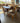 63110 Vintage Wooden Dining Table Set with Upholstered Chairs