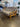 93773 Wooden Frame Futon with Brown Cushion