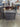 03848 Vintage Gray Wooden Nightstand with Two Drawers