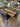 59158 Marble-Top Dining Table with Leather Chairs