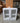 00324 White Wooden Double Door Cabinet with Glass Insets