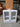 00324 White Wooden Double Door Cabinet with Glass Insets