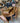 50600 Vintage Wooden Dining Table Set with Six Chairs