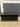 46108 Black Rolling TV Stand with Open Shelves