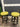 83340 Set of Two Lime Green Bar Stools with Black Finish