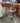 77434 Round Glass Top Side Table with Metal Base
