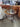 77434 Round Glass Top Side Table with Metal Base