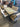 17567 Outdoor Patio Dining Set with Tile-Top Table and Cushioned Chairs
