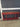 59951 Vintage Red Console Table with Four Drawers