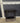 05914 Vintage Black Console Table with Drawer and Shelf