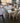 94610 Modern Glass-Top Dining Table Set with Upholstered Chairs