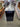 52008 Black Wooden Side Table with Drawer
